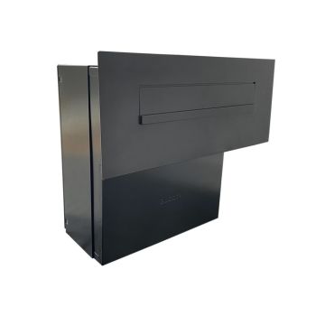 FLAT Design XXL stainless steel wall pass-through letterbox FX-042 (depth: 27-40.5 cm) w/o name plate