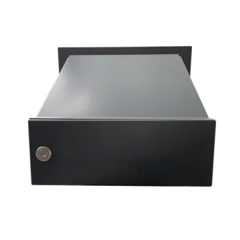 FLAT Design wall pass-through mailbox DX-042 (depth: 33-50 cm) without nameplate in RAL 7016
