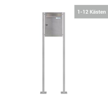 C-01 Freistehende  Edelstahl V2A Briefkastenanlage (1-12...