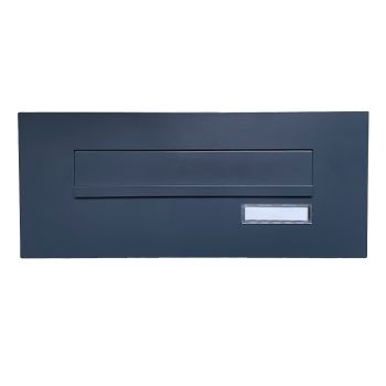 FLAT Design wall pass-through mailbox CDX-1 with nameplate (160x350 mm) in RAL 7016