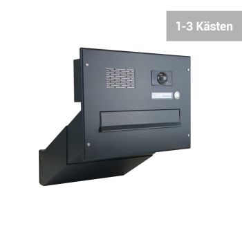 D-041 1 to 3 compartment wall-mounted letterbox with...