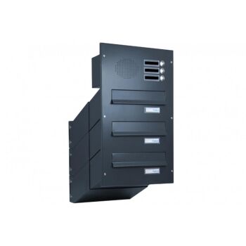 D-041 3 camera through-wall letterbox system in RAL in RAL 9005