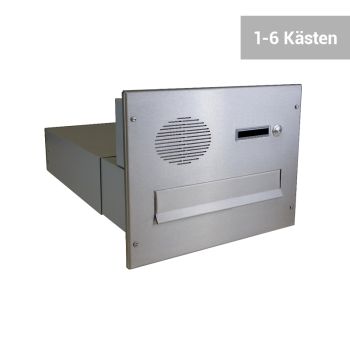 B-042 2-fold stainless steel through wall letterbox system