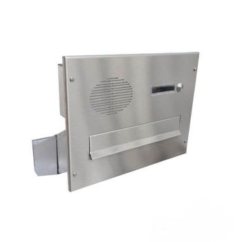 D-041 Stainless steel wall-mounted mailbox with bell & intercom screen