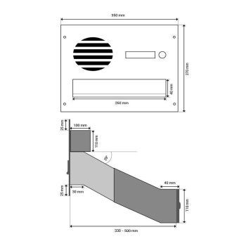 D-042 Sistema di cassette postali da parete in acciaio inox con schermo citofonico