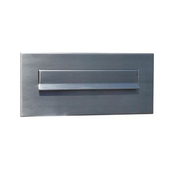 Letterbox front panel in stainless steel