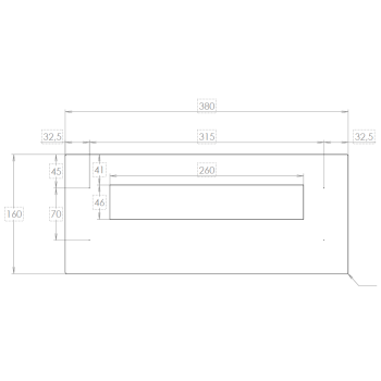 Stainless steel letterbox flat front panel