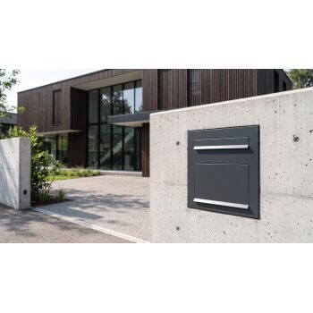 F-05-B XXL Durchwurf Paket-Briefkasten in RAL (30-51 cm Tiefe)