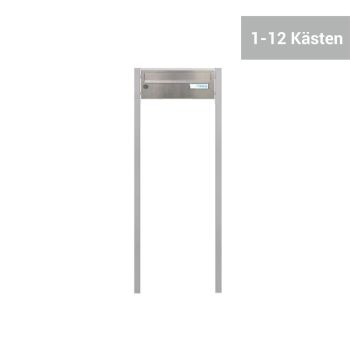 B-Serie Acciaio inox V2A Sistema di cassette per le lettere in acciaio inox a libera installazione (1-12 scomparti)