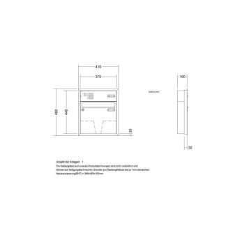 Leabox flush-mounted mailbox with speech field in RAL...