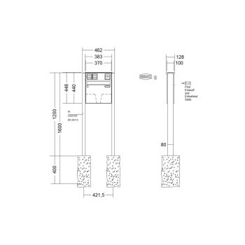 RENZ Basic B freistehende Briefkastenanlage mit...