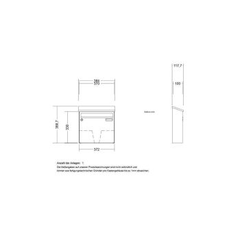 LEABOX Aufputzbriefkasten in RAL 9016 - LEA20