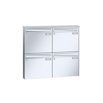 LEABOX Aufputzbriefkasten in V2A Edelstahl - LEA3 (1-12-fach)