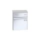 Leabox Cassetta postale a muro con tettuccio obliquo & citofono in acciaio inox - LEA20