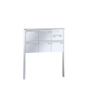 Leabox freestanding letterbox with intercom panel in stainless steel