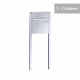 Leabox freestanding letterbox with intercom panel in stainless steel