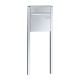 Leabox freestanding letterbox with intercom panel in stainless steel