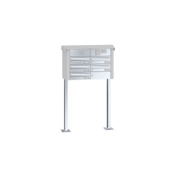 Leabox stainless steel freestanding horizontal letterbox with intercom prep - LEA20 (2 to 12-fold)