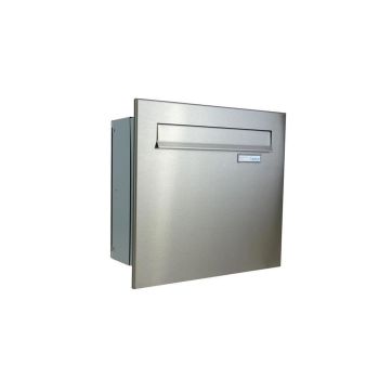 A-041 stainless steel wall throughput Mailbox (variable depth) with name plate