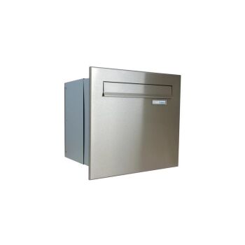 XXL Edelstahl Mauerdurchwurf Briefkasten - T: 24,5-40 cm - A-042