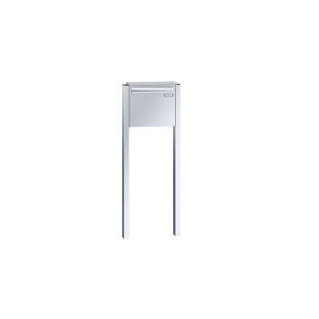 Leabox free-standing mailbox system in stainless steel 1 concrete