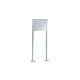 Leabox free-standing mailbox system in stainless steel 1 base plates