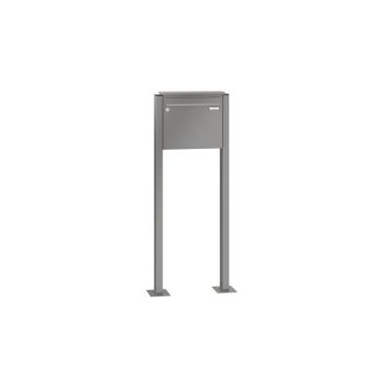 Leabox free-standing mailbox system in RAL 6005 moss green 1 base plates
