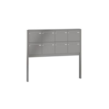 LEABOX 8er freistehende Briefkastenanlage in RAL 7016 (einbetonieren) - LEA3