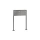 Leabox free-standing mailbox system in RAL 9007 grey aluminium 2 base plates