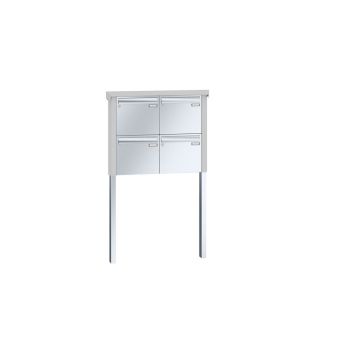 Leabox free-standing letterbox system in stainless steel 4 concrete