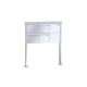 Leabox free-standing letterbox system in stainless steel 5 base plates