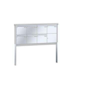 Leabox free-standing mailbox system in stainless steel 7 embedding in concrete