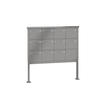 Leabox freestanding letterbox in Custom RAL color 11 on foot plates