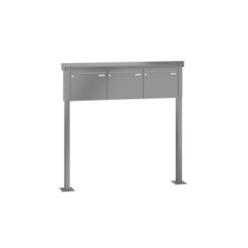 Leabox freestanding mailbox system in RAL 7016 anthracite grey 3 base plates