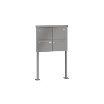 Leabox freestanding mailbox system in RAL 7016 anthracite grey 4 base plates
