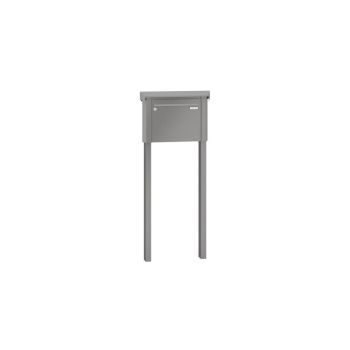Leabox free-standing mailbox system in RAL 8028 terra brown 1 embedding in concrete
