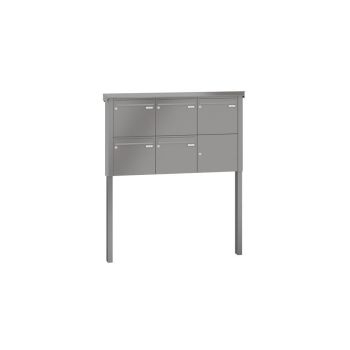 Leabox free-standing letterbox system in RAL 9007 grey aluminium 5 concrete