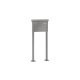 Leabox free-standing mailbox system in RAL 7035 light grey 1 base plates