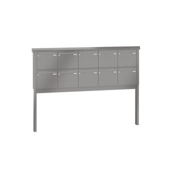 Leabox free-standing mailbox system in RAL 7035 light grey 10 embedding in concrete