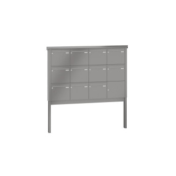 Leabox free-standing mailbox system in RAL 7035 light grey 11 embedding in concrete