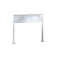 Leabox freestanding mailbox system with speech field in stainless steel 3 base plates