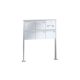 Leabox free-standing mailbox system with speech field in stainless steel 5 base plates