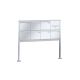 Leabox freestanding mailbox system with speech field in stainless steel 7 base plates