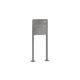 Leabox freestanding mailbox system with speech field in RAL 7016 anthracite grey 1 base plates