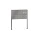 Leabox freestanding mailbox system with speech field in RAL 7016 anthracite grey 5 base plates