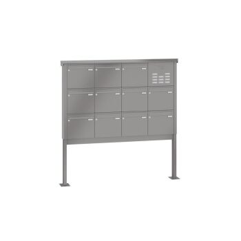 LEABOX 11er freistehende Briefkastenanlage mit Sprechfeld in DB703 Dupont/Axalta (Fußplatten) - LEA20