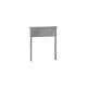 Leabox free-standing mailbox system with speech field in RAL 7016 anthracite grey 2 embedding in concrete