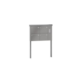 Leabox free-standing mailbox system with speech field in RAL 9010 pure white 4 concrete