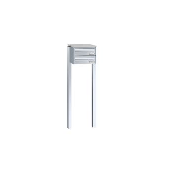 Leabox free-standing horizontal mailbox system in stainless steel 2 embedding in concrete