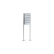 Leabox free-standing horizontal mailbox system in stainless steel 5 base plates